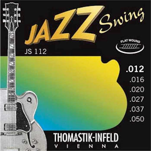 Thomastik Jazz Swing Guitar Strings Flat wound nickel Med-Lite .012 - .050. - T-JS112