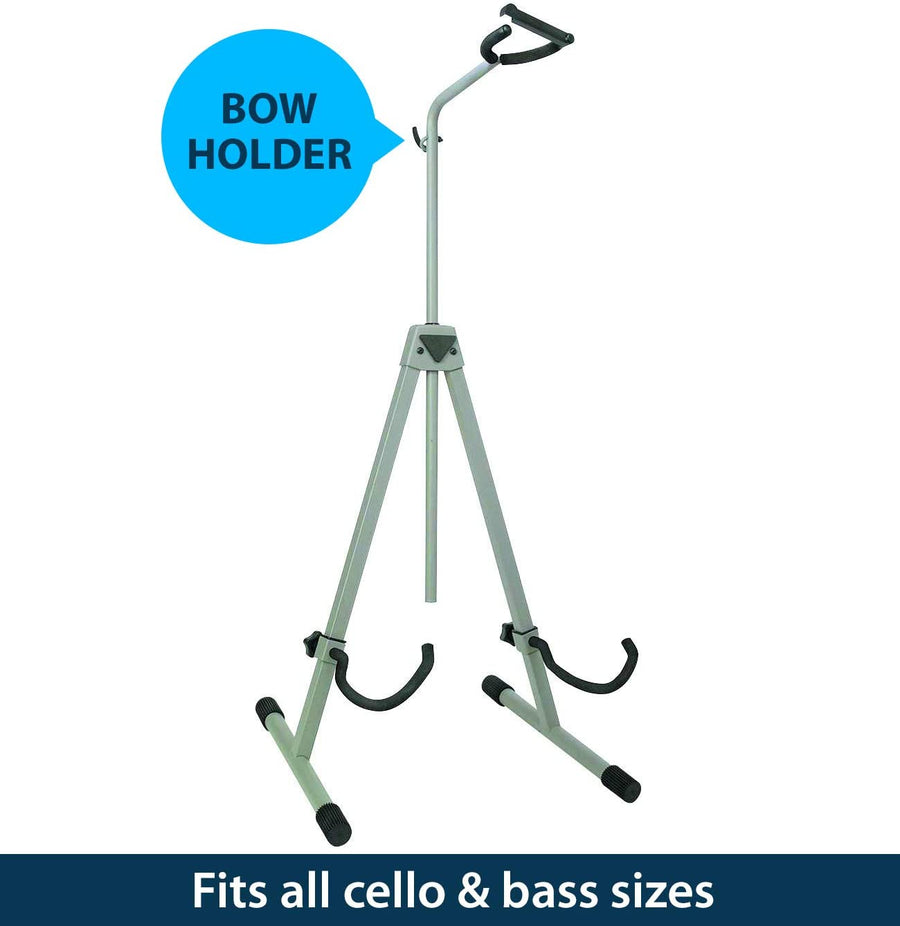 Bass/Cello Stand Portable with Bow Holder
