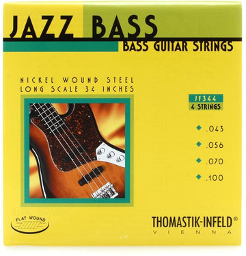Thomastik Jazz Flat Wound Elec. Bass String Set for 4 string .043 - 100. - T-JF344