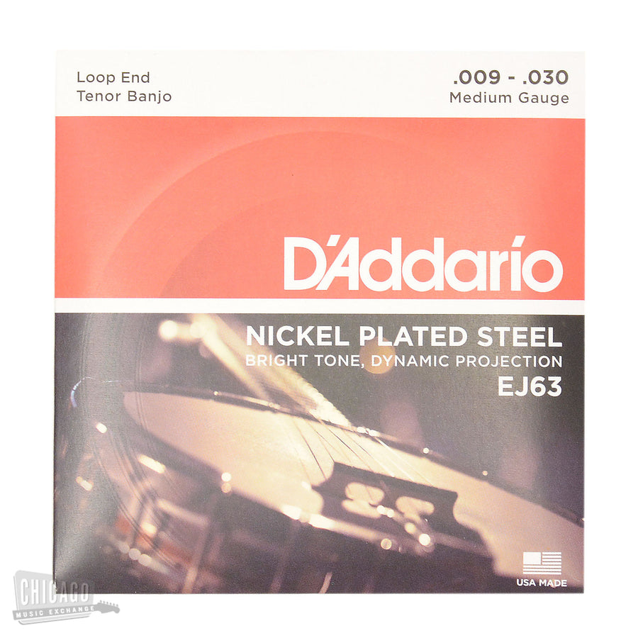 Banjo String Set - D'addario Tenor Banjo set in nickel - J-63