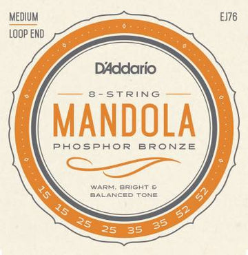 Mandola/Mandolin String Set - D'addario Mandola string set bronze (mandolin) - J-76