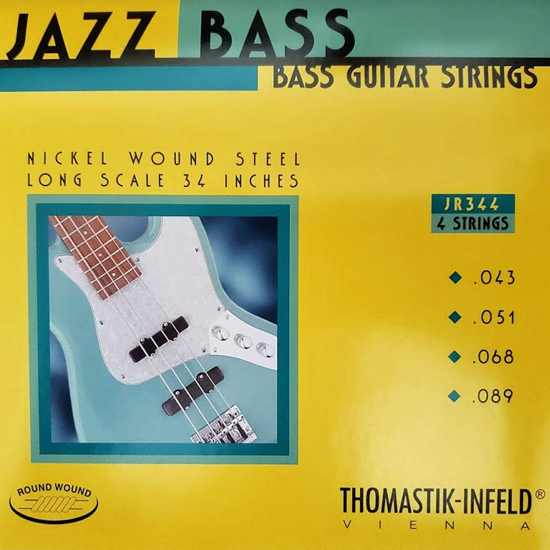 Thomastik-Infeld Jazz Rounds Pure Nickel Bass String Set Long Scale, .043 - .098. - T-JR344